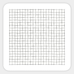 Black Grid on White Sticker